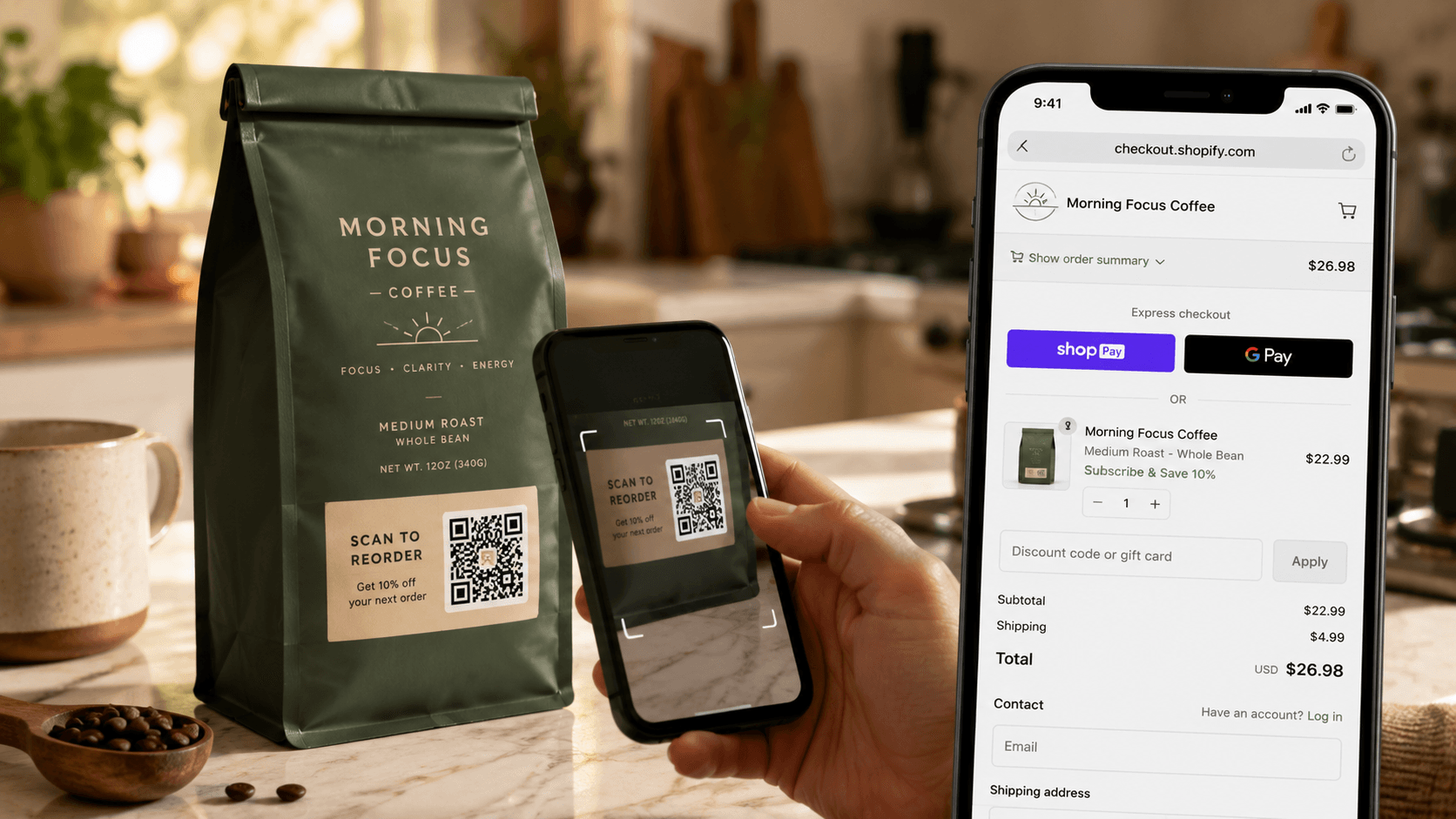 “Scan to Reorder” for Shopify: The Lazy Customer’s Dream Flow